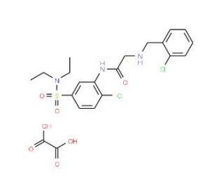 2-(2-Chloro-benzylamino)-N-(2-chloro-5-diethylsulfamoyl-phenyl)-acetamide; compound with oxalic acid - chemical structure ima
