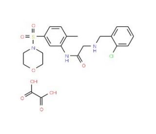 2-(2-Chloro-benzylamino)-N-[2-methyl-5-(morpholine-4-sulfonyl)-phenyl]-acetamide; compound with oxalic acid - chemical struct