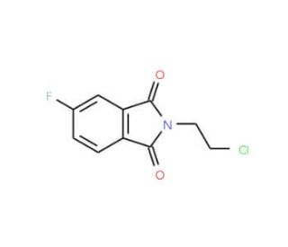 2-(2-Chloro-ethyl)-5-fluoro-isoindole-1,3-dione (CAS 176200-91-2) - chemical structure image