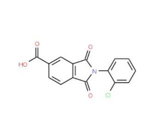 2-(2-Chloro-phenyl)-1,3-dioxo-2,3-dihydro-1H-isoindole-5-carboxylic acid - chemical structure image