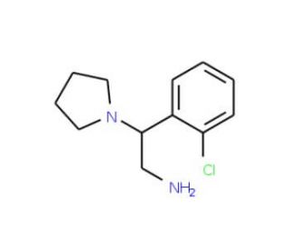 2-(2-Chloro-phenyl)-2-pyrrolidin-1-yl-ethylamine (CAS 791601-03-1) - chemical structure image
