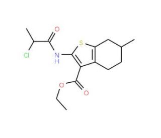 2-(2-Chloro-propionylamino)-6-methyl-4,5,6,7-tetrahydro-benzo[b]thiophene-3-carboxylic acid ethyl ester - chemical structure