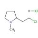 2-(2-Chloroethyl)-1-methylpyrrolidine hydrochloride (CAS 56824-22-7) - chemical structure image