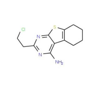 2-(2-chloroethyl)-5,6,7,8-tetrahydro[1]benzothieno[2,3-d]pyrimidin-4-amine - chemical structure image
