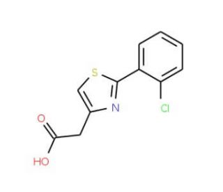[2-(2-chlorophenyl)-1,3-thiazol-4-yl]acetic acid (CAS 17969-25-4) - chemical structure image
