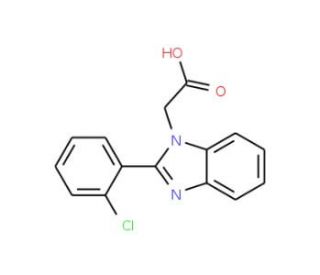 [2-(2-chlorophenyl)-1H-benzimidazol-1-yl]acetic acid - chemical structure image