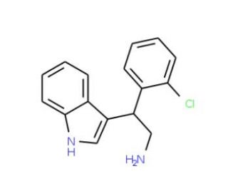 2-(2-chlorophenyl)-2-(1H-indol-3-yl)ethanamine - chemical structure image