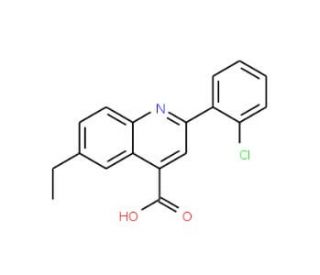 2-(2-chlorophenyl)-6-ethylquinoline-4-carboxylic acid - chemical structure image