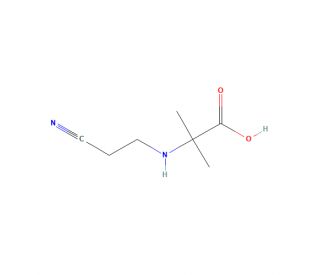 2-(2-Cyanoethylamino)-2-methylpropanoic acid (CAS 106556-63-2) - chemical structure image