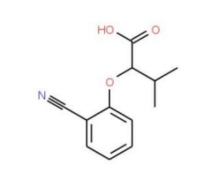 2-(2-cyanophenoxy)-3-methylbutanoic acid - chemical structure image