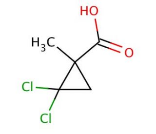 2,2-Dichloro-1-methyl-cyclopropanecarboxylic acid (CAS 1447-14-9) - chemical structure image