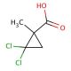 2,2-Dichloro-1-methyl-cyclopropanecarboxylic acid (CAS 1447-14-9) - chemical structure image