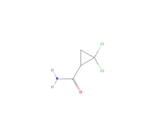 2,2-Dichlorocyclopropane-1-carboxamide (CAS 75885-60-8) - chemical structure image
