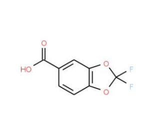 2,2-Difluoro-1,3-benzodioxole-5-carboxylic acid (CAS 656-46-2) - chemical structure image