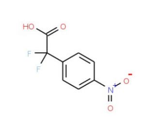 2,2-Difluoro-2-(4-nitrophenyl)acetic acid (CAS 206360-56-7) - chemical structure image