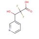 2,2-Difluoro-3-hydroxy-(3-pyridyl)propionic Acid (CAS 887354-54-3) - chemical structure image