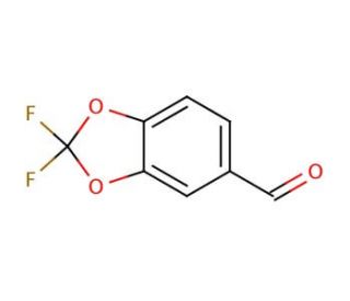 2,2-Difluoro-5-formylbenzodioxole (CAS 656-42-8) - chemical structure image