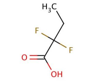 2,2-Difluorobutyric acid (CAS 2366-62-3) - chemical structure image