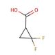 2,2-Difluorocyclopropanecarboxylic acid (CAS 107873-03-0) - chemical structure image