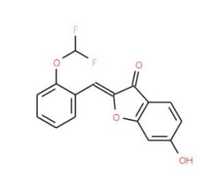 2-{[2-(difluoromethoxy)phenyl]methylidene}-6-hydroxy-2,3-dihydro-1-benzofuran-3-one - chemical structure image