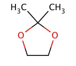 2,2-Dimethyl-1,3-dioxolane (CAS 2916-31-6) - chemical structure image