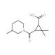 2,2-Dimethyl-3-[(3-methylpiperidin-1-yl)carbonyl]-cyclopropanecarboxylic acid - chemical structure image