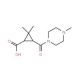 2,2-Dimethyl-3-[(4-methylpiperazin-1-yl)carbonyl]-cyclopropanecarboxylic acid - chemical structure image