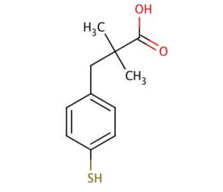 2,2-Dimethyl-3-(4-mercaptophenyl)propionic Acid (CAS 887354-80-5) - chemical structure image