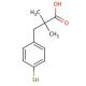 2,2-Dimethyl-3-(4-mercaptophenyl)propionic Acid (CAS 887354-80-5) - chemical structure image