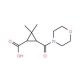 2,2-Dimethyl-3-(morpholin-4-ylcarbonyl)-cyclopropanecarboxylic acid - chemical structure image