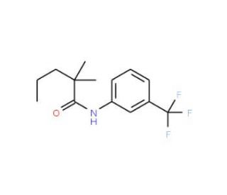 2,2-Dimethyl-3&prime;-(trifluoromethyl)pentanoanilide (CAS 2300-87-0) - chemical structure image