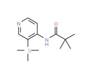 2,2-Dimethyl-N-(3-trimethylsilanyl-pyridin-4-yl)-propionamide (CAS 86847-70-3) - chemical structure image