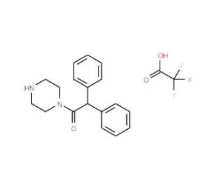 2,2-Diphenyl-1-piperazin-1-yl-ethanone trifluoroacetate - chemical structure image