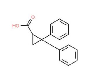 2,2-Diphenyl-cyclopropanecarboxylic acid (CAS 7150-12-1) - chemical structure image