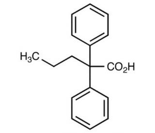 2,2-Diphenylpentanoic Acid (CAS 841-32-7) - chemical structure image