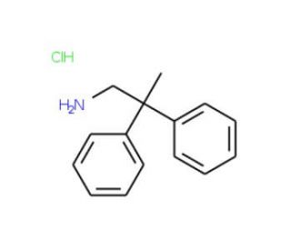 2,2-diphenylpropan-1-amine hydrochloride (CAS 40691-66-5) - chemical structure image