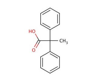 2,2-Diphenylpropionic acid (CAS 5558-66-7) - chemical structure image