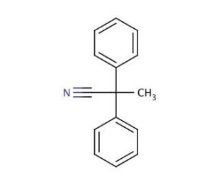 2,2-Diphenylpropionitrile (CAS 5558-67-8) - chemical structure image