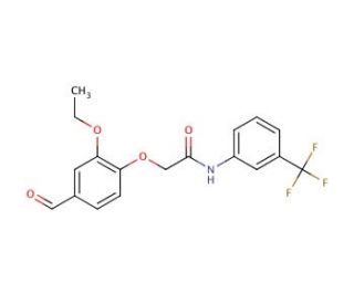 2-(2-ethoxy-4-formylphenoxy)-N-[3-(trifluoromethyl)phenyl]acetamide - chemical structure image