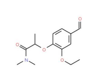 2-(2-ethoxy-4-formylphenoxy)-N,N-dimethylpropanamide - chemical structure image