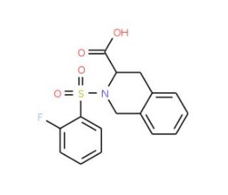 2-(2-Fluoro-benzenesulfonyl)-1,2,3,4-tetrahydro-isoquinoline-3-carboxylic acid - chemical structure image