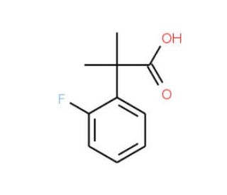 2-(2-Fluoro-phenyl)-2-methyl-propionic acid (CAS 870849-49-3) - chemical structure image