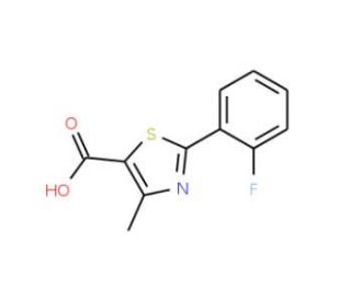 2-(2-Fluoro-phenyl)-4-methyl-thiazole-5-carboxylic acid (CAS 879070-37-8) - chemical structure image