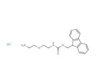 2-[2-(Fmoc-amino)ethoxy]ethylamine hydrochloride (CAS 221352-88-1) - chemical structure image
