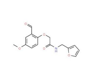 2-(2-formyl-4-methoxyphenoxy)-N-(2-furylmethyl)acetamide - chemical structure image