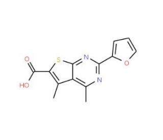 2-(2-furyl)-4,5-dimethylthieno[2,3-d]pyrimidine-6-carboxylic acid - chemical structure image