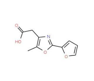 [2-(2-furyl)-5-methyl-1,3-oxazol-4-yl]acetic acid (CAS 929972-73-6) - chemical structure image