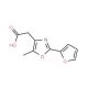 [2-(2-furyl)-5-methyl-1,3-oxazol-4-yl]acetic acid (CAS 929972-73-6) - chemical structure image