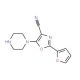 2-(2-furyl)-5-piperazin-1-yl-1,3-oxazole-4-carbonitrile - chemical structure image