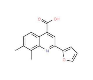 2-(2-furyl)-7,8-dimethylquinoline-4-carboxylic acid - chemical structure image